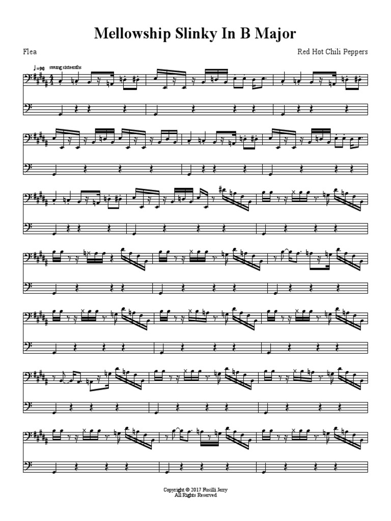 mellowship-slinky-in-b-major-red-hot-chili-peppers-flea-pdf-rock-music