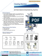 Sachet Form Fill Sealing Machine: PM-100 Series