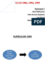 Kurikulum 1984, 1994, 1999