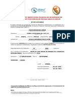 Certificado de Itse Posterior RBM 001-2019