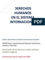 Derechos Humanos en El Sistema Internacional y en La Constitución Ecuatoriana