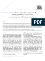 Repair welding of etched tubular components of nuclear power plant by Nd-YAG laser