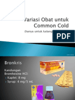 Variasi Obat Untuk Common Cold
