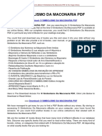 o Simbolismo Da Maconaria PDF