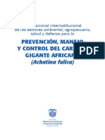 Prevención, Manejo y Control Del Caracol Gigante Africano