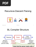 Recursive-Descent Parsing: 22 March 2019 Osu Cse 1