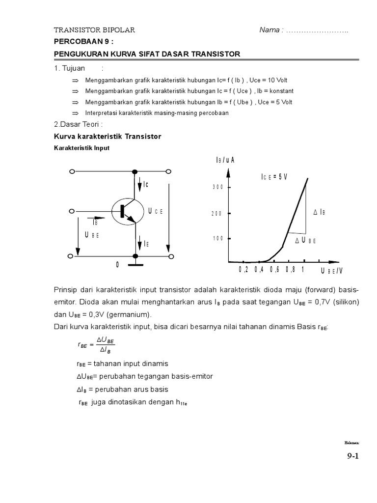 Kurva Karakteristik Transistor Bipolar | PDF