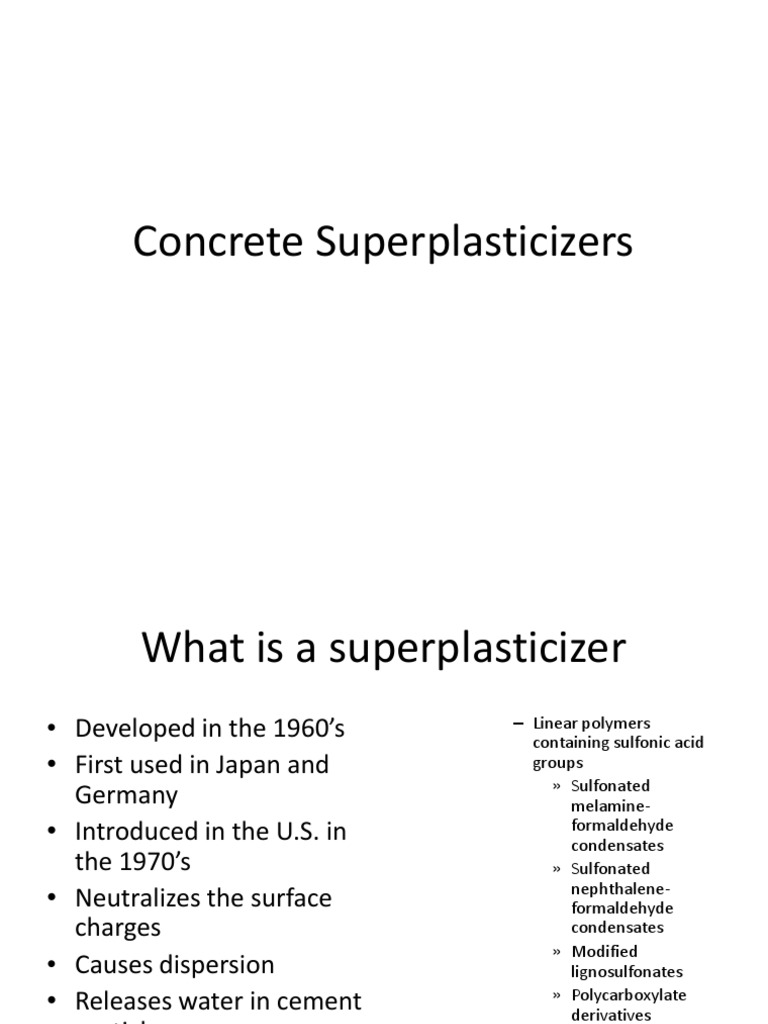 Disadvantages of Superplasticizers in Concrete | PDF | Home & Garden | Art
