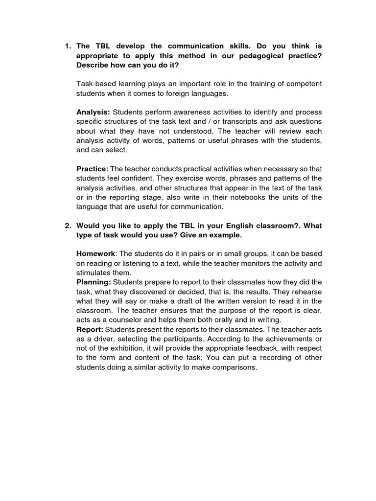 Task-Based Learning in Language Teaching | PDF | Teachers | Semiotics