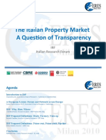 The Italian Property Market A Question of Transparency: IRF Italian Research Forum