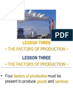 Lesson Three: The Factors of Production