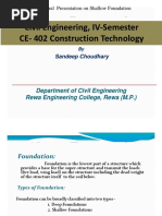 Civil Engineering, IV-Semester CE-402 Construction Technology