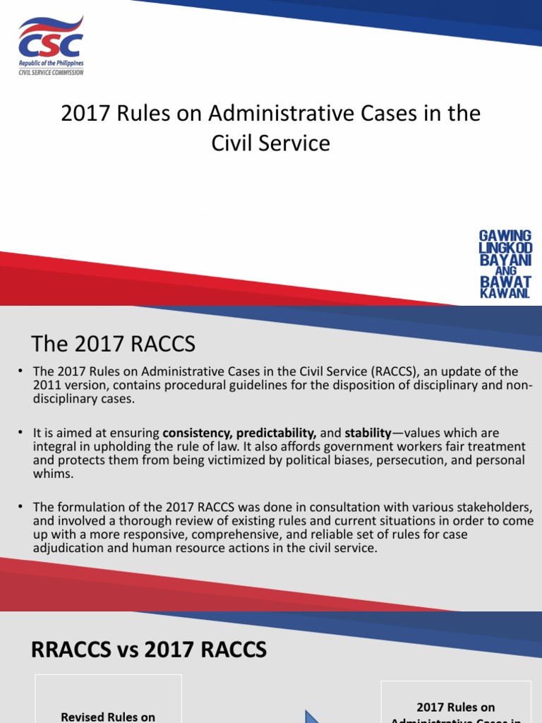 2017 RACCS: Civil Service Guidelines | PDF | Civil Service | Public Sphere