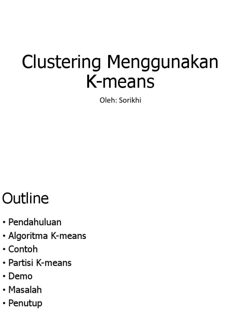 Algoritma K Means Pdf