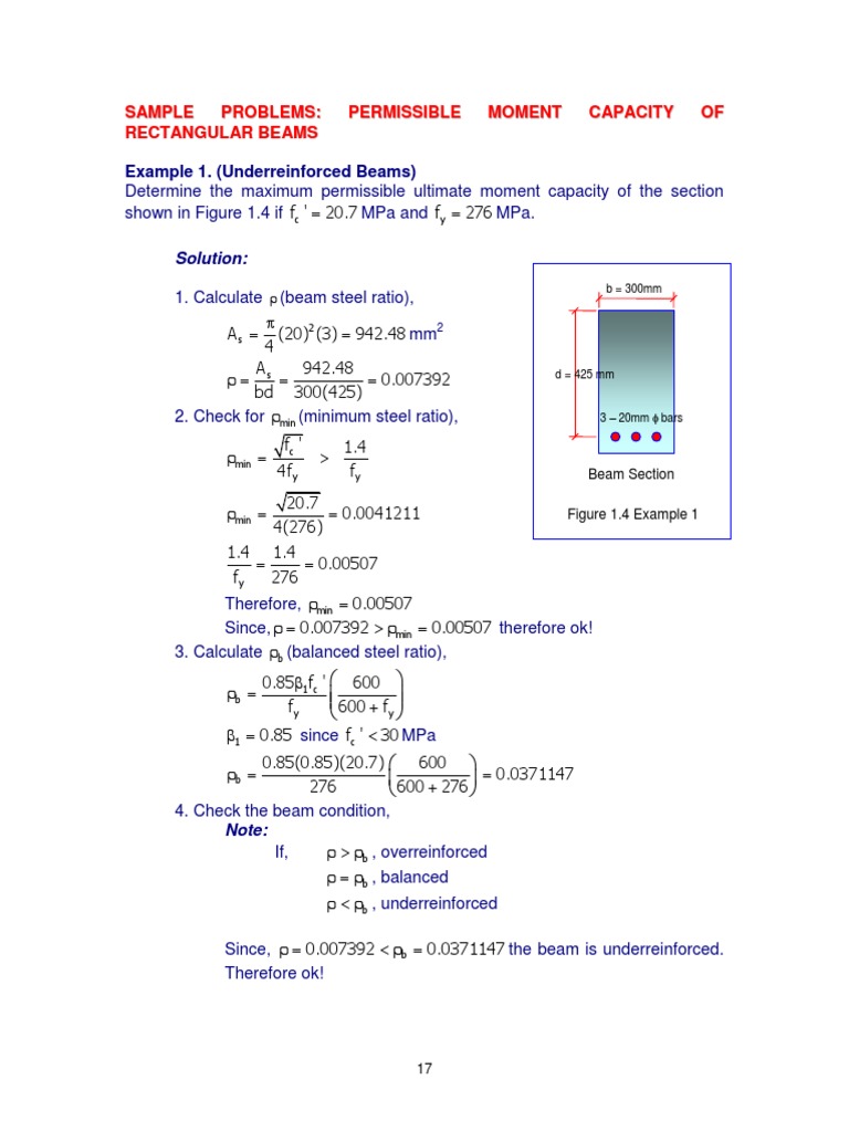 Singly Reinforced Beams | PDF | Beam (Structure) | Bending