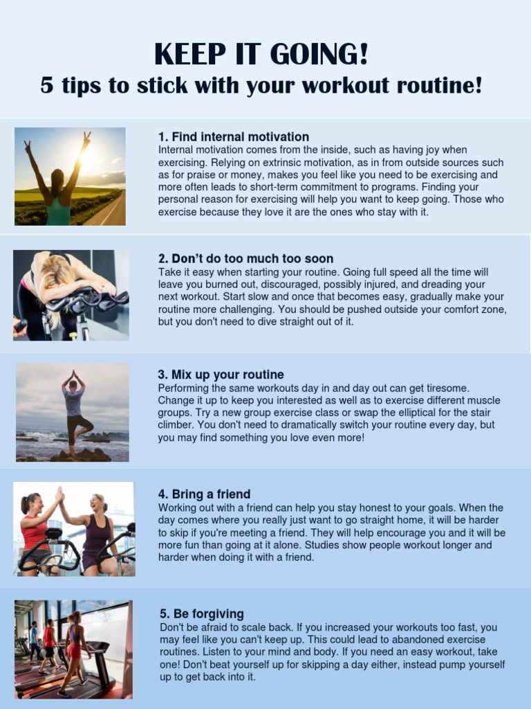 5 Tips to Stick to Your Workout Routine | PDF | Career & Growth | Lifestyle
