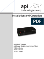 Installation and Operation Manual: Ac Smartstart® Ac Power Distribution Units (Pdu)