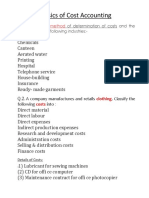 1.basics of Cost Accounting-Problems