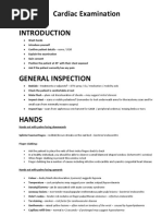 Cardiac Examination: / Medication / Mobility Aids