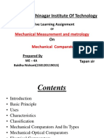 Measuring Dimensions with Mechanical Comparators
