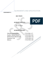 Software Requirements and Specification: Section C Submitted To Sir Touqeer