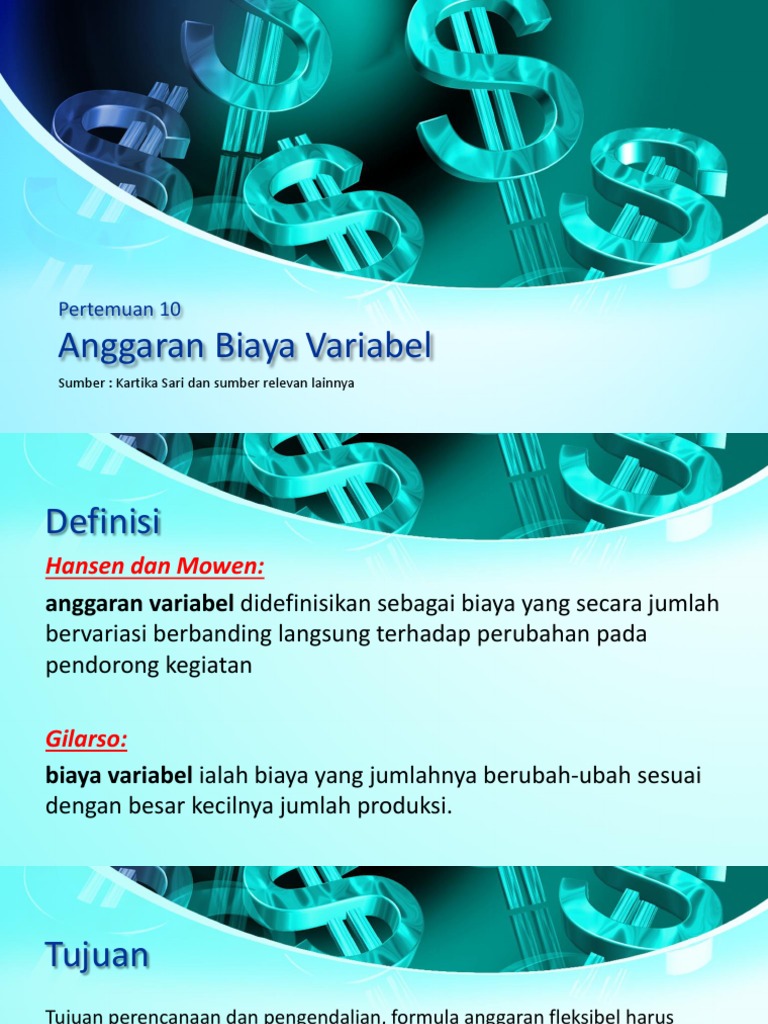 Anggaran Biaya Variabel dan Klasifikasinya | PDF | Komputer | Teknologi ...