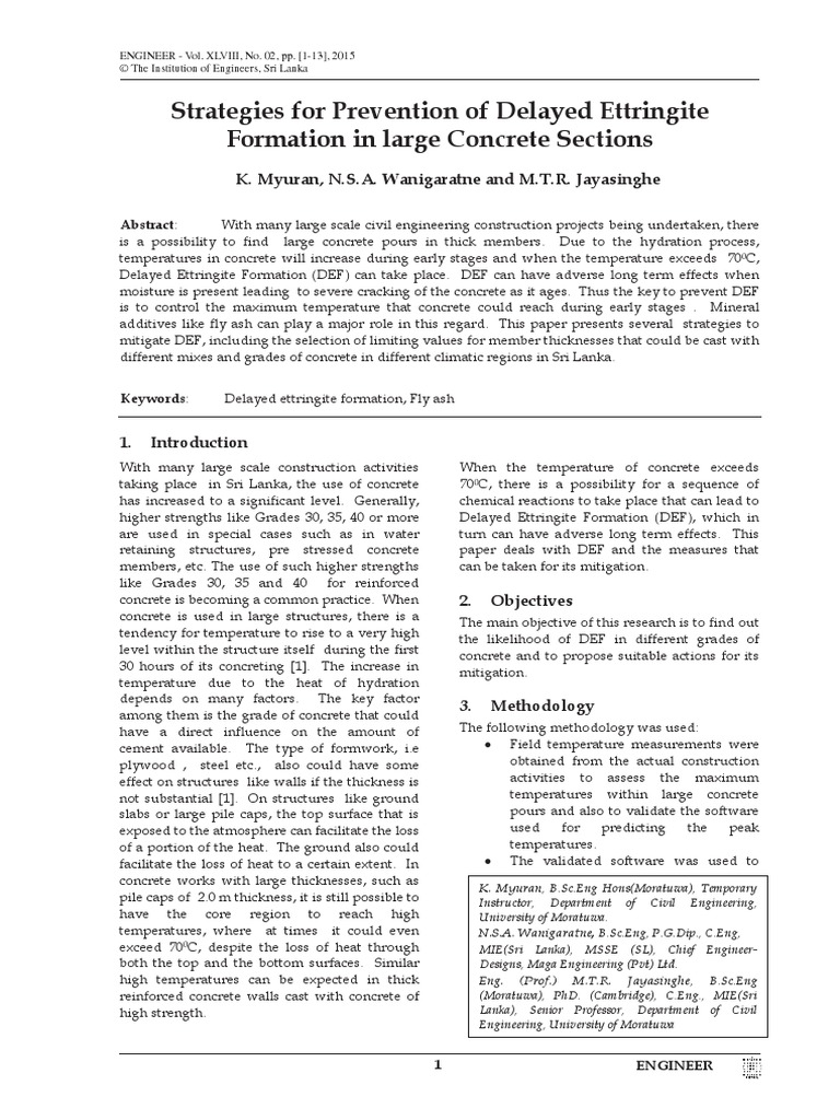 Defpaperbymtrjayasinghe1 Pdf Concrete Cement