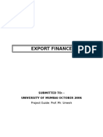 15684223 Final Project Report on Export Finance