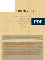 Announcement Text Tugas