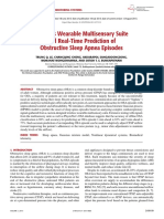 Wireless Wearable Mutisensory Suire and Real Time Prediction of Obstructive Sleep Apnea Episodes