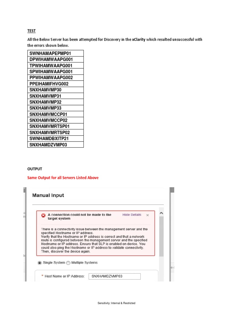 Server Discovery Errors in xClarity | PDF | Teaching Methods ...