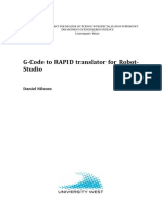 Master's thesis on G-Code to RAPID translator software