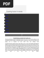 Creating Fusion in Words: Overthinking Created Hell Inside Me