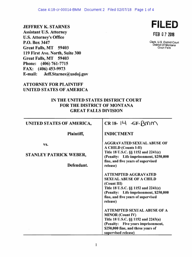 Montana Indictment Common Law Government