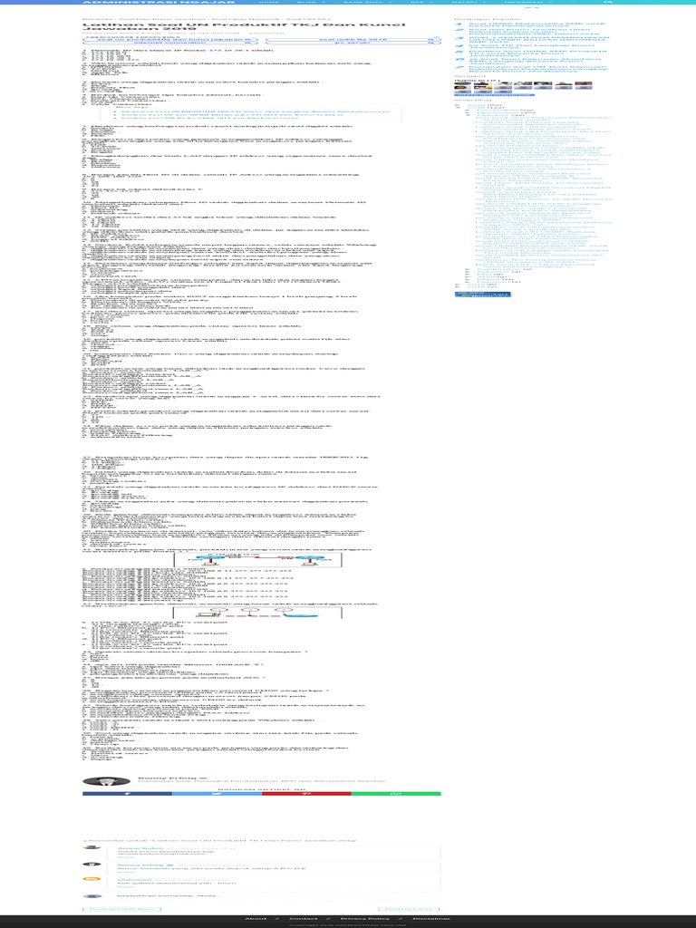Latihan Soal UN Produktif TKJ Dan Kunci Jawaban 2019 