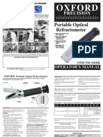 Portable Optical Refractometer: Operator'S Manual