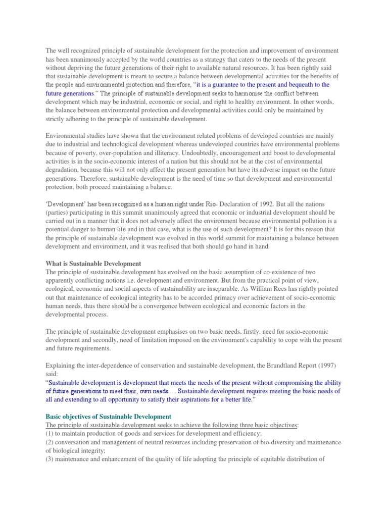 Sustainable Development | PDF | Sustainability | Sustainable Development