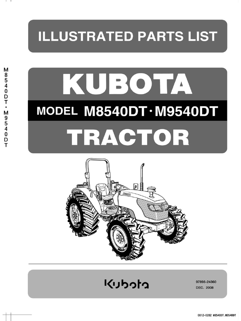 Kubota_M9540 Part Book.pdf Transmission (Mechanics) Engine Technology