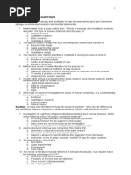 Nursing Research Questions Situation: The Use of Massage and Meditation To Help Decreases Stress and Pain Have Been