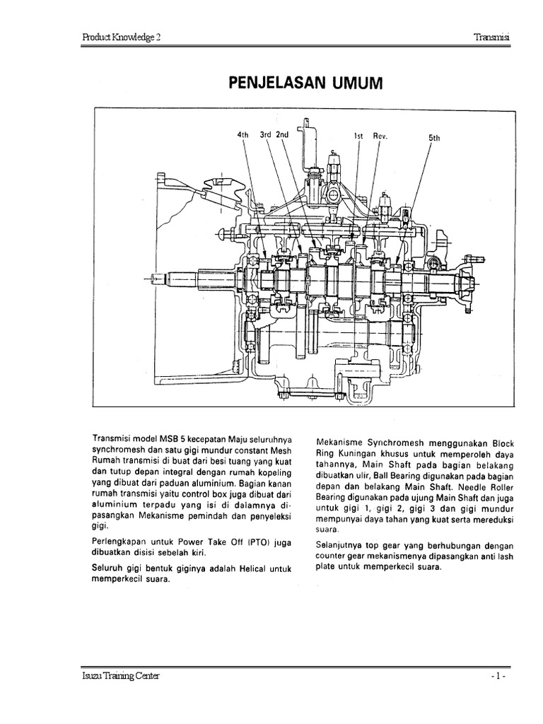 Sistem transmisi kendaraan ringan otomotif