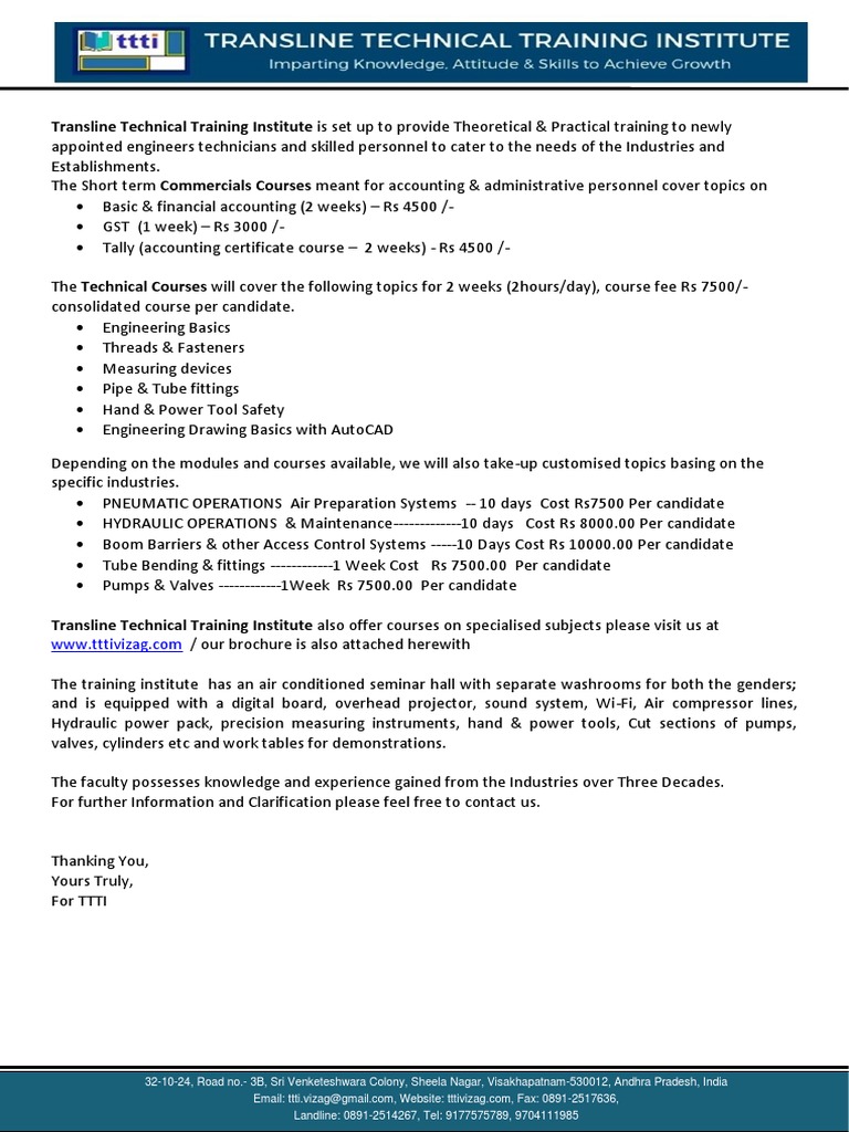 Training for Engineers & Technicians | PDF | Technology & Engineering
