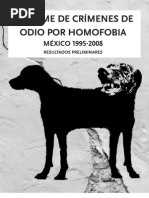 INFORME DE CRÍMENES DE ODIO POR HOMOFOBIA MÉXICO 1995-2008
