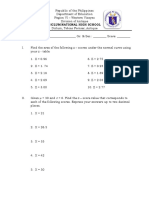 Unit Test in Normal Distribution of Statistics and Probability 