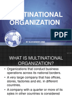 Multinational Organization: by Alexander Dime