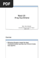 Download Algoritma Lanjut  Array 2 Dimensi by liaaryaniputri SN40332782 doc pdf