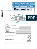 Ficha de Mi Escuela para Primero de Primaria