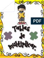 Super Carteles de Las Tablas de Multiplicar PDF