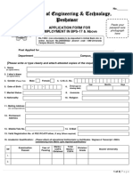 Job Application Form for BPS-17&Above