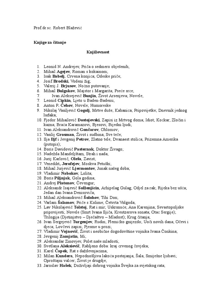 Knjige Za Citanje PDF