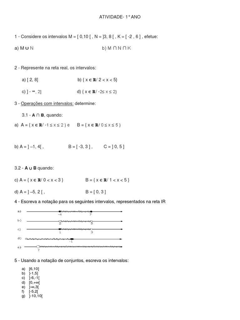 Atividade Intervalos Pdf